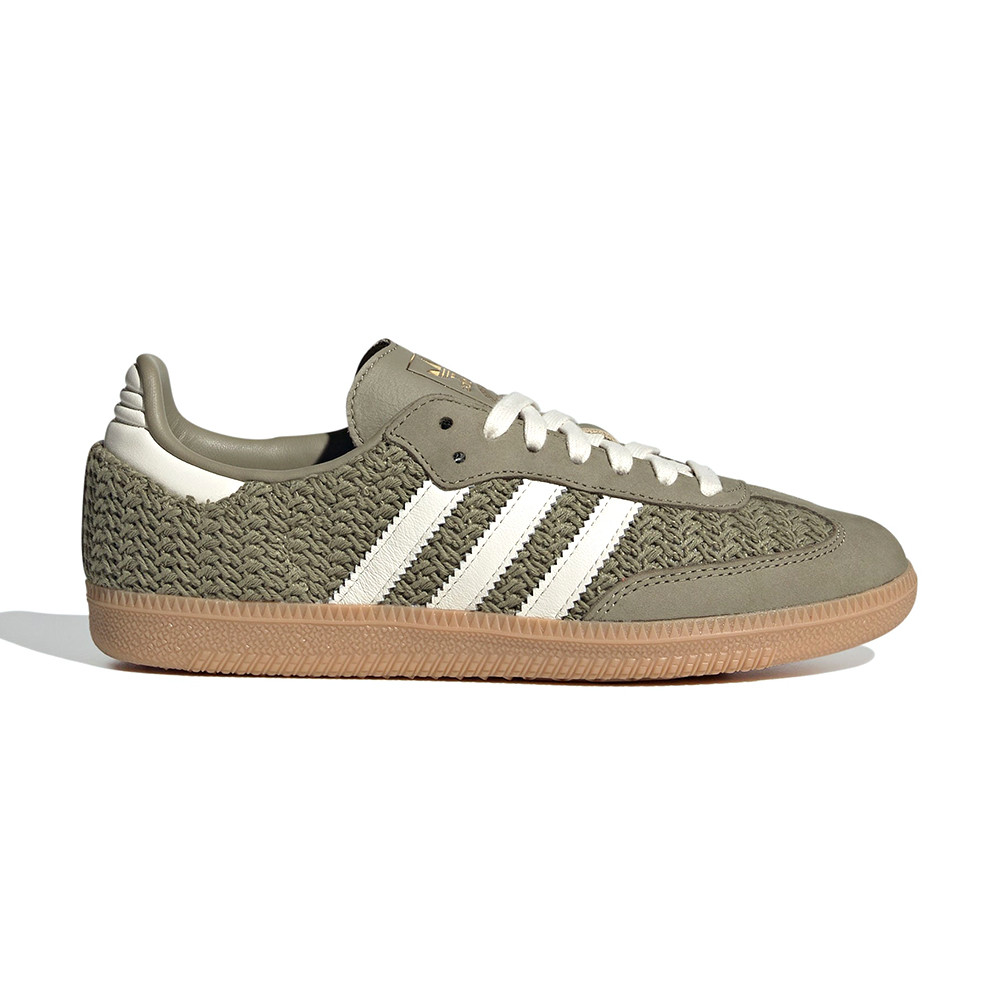 Adidas Samba OG W 女鞋 茶綠色 編織 皮革 滑板 復古 德訓鞋 休閒鞋 JR9447