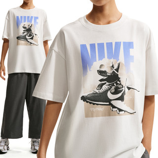 Nike NSW SS GFX Tee OS 女款 白色 寬鬆剪裁 圖案 短袖 IR7588-121