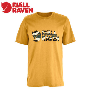 【Fjallraven 小狐狸 男 Multicolor Logo T恤《赭黃》】F12600268/機能衣/排汗衫