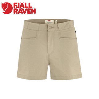 【Fjallraven 小狐狸 女 High Coast Lite 彈性短褲《化石》】F89431/登山褲/健行褲