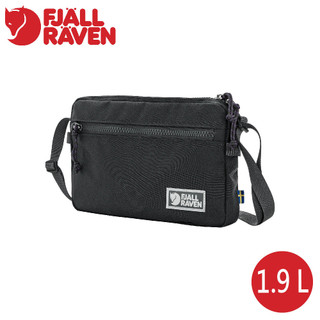 【Fjallraven 小狐狸 Vardag Pocket Large隨身袋《煤炭黑》】F23200339/側背包