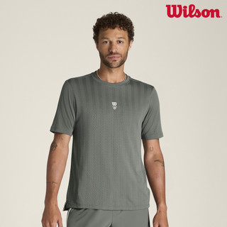 【Wilson】Game Point Seamless Tee Castor 男款 服飾 短袖T恤 綠色