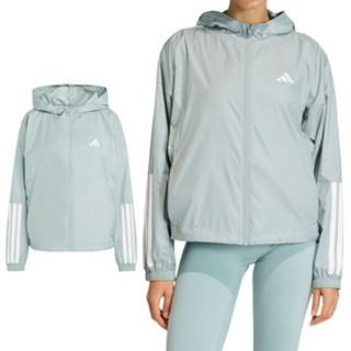 Adidas HYG WINDY 女款 湖水綠色 寬鬆 防潑水 梭織防撕裂布 運動 連帽 外套 KC7654