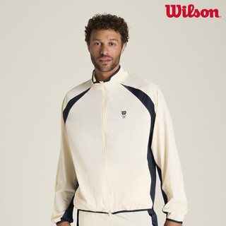 【Wilson】Classic Warm-Up Jacket Seedpearl 男款 服飾 外套 米色