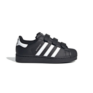 Adidas SUPERSTAR II CF C 中童 黑白色 魔鬼氈 皮革 貝殼鞋 舒適 運動 休閒鞋 JI3989