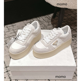 【Momo 春樹下】2026新款字母扣厚底休閑運動鞋德訓鞋小白鞋