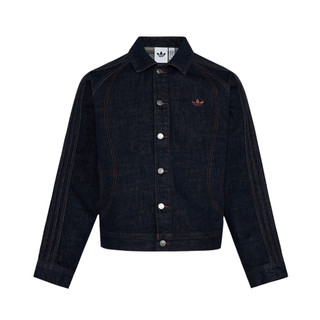 Adidas Vday Dnm Jkt 男款 黑色 復古 經典 丹寧 外套 KT6338