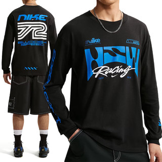 Nike As U Nsw Tee Lse Ls Swoosh Spe 男款 黑色 印花 長袖 IM3782-010