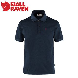 【Fjallraven 小狐狸 男 Crowley Polo衫《藍黑》】F81783/機能衣/排汗衫/運動衫