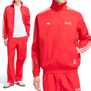 Adidas Cc Firebird Tt 男款 紅色 可口可樂 聯名 立領 拉鍊 夾克 外套 KY2111
