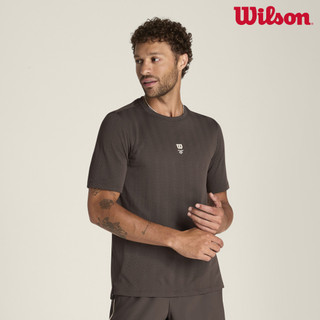 【Wilson】Game Point Seamless Tee Chocolate 男款 服飾 短袖T恤 咖啡色