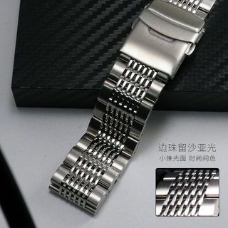 【熱銷】適用華為小米304鋼表帶實心精鋼表帶適用平頭通用22mm快拆式表帶