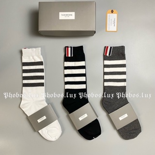 [高品質] 厚 4 Line TB 襪子/襪子 - 商店實拍