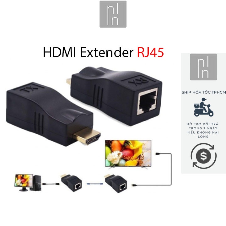 Rj45 Lan 端口 30m 線連接的 Hdmi 延長器擴展適配器支持分辨率