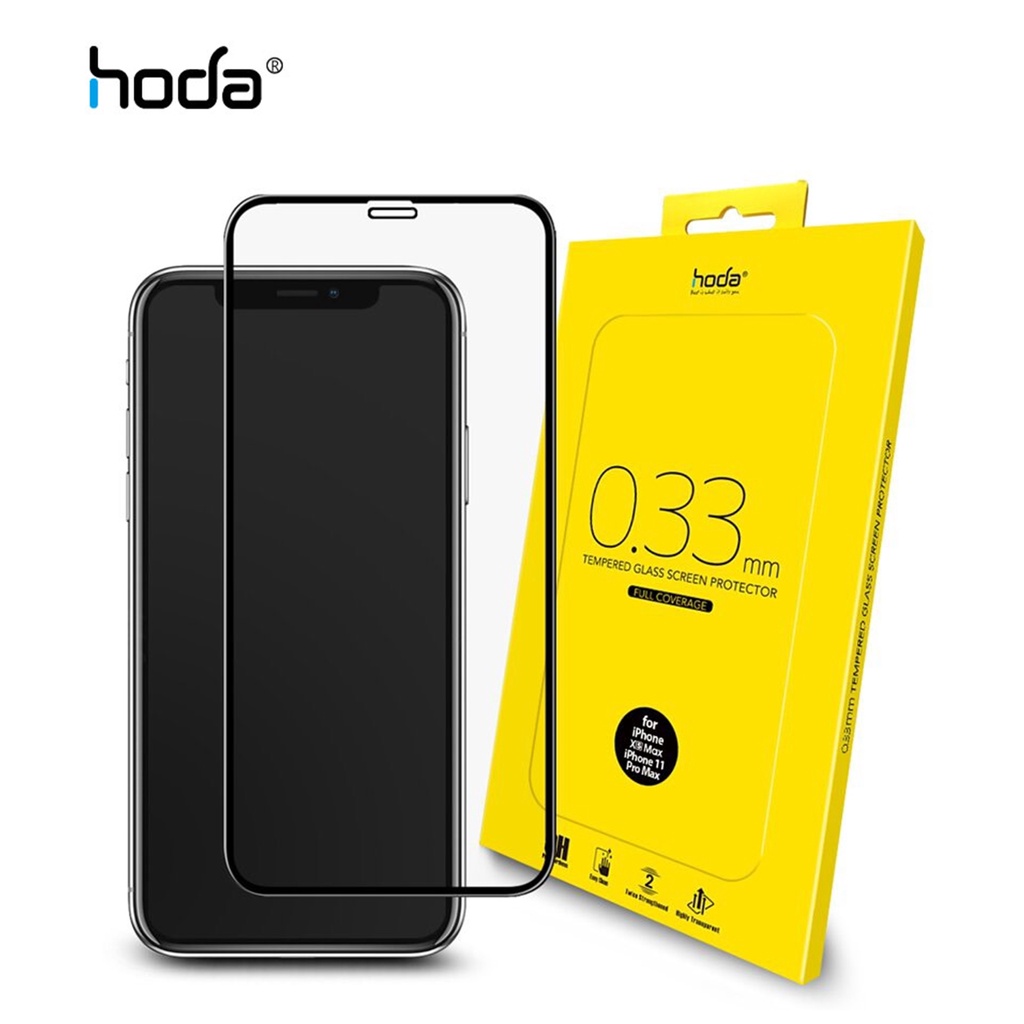 適用於 IPhone 12 Pro Max 的優質鋼化玻璃。 正品 Hoda 0.33mm 透明印版全屏保護膜