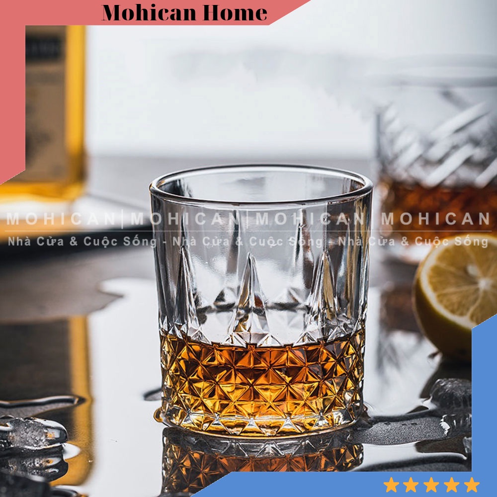 Whisky Delisoga 克拉岩石水杯 340ml 漂亮玻璃杯雞尾酒 DLSG-DSKB028-2 Mohican