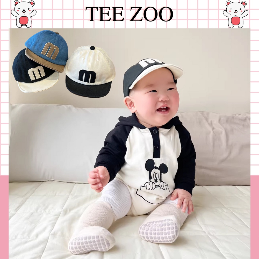 Teezoo 卡其色嬰兒帽配可愛 M 形兒童帽 MH228