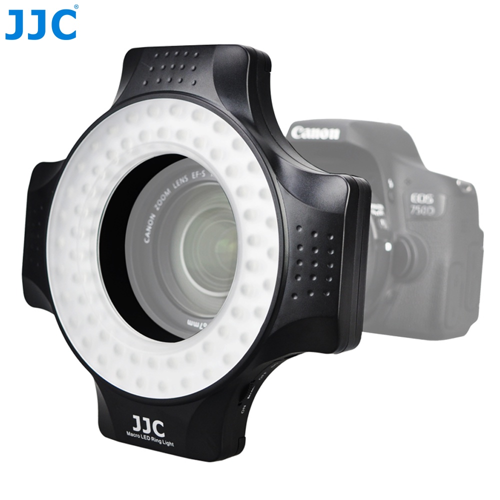 JJC 微距攝影LED環形閃光燈套裝 49mm 52mm 55mm 58mm 62mm 67mm 單眼微單相機鏡頭適用