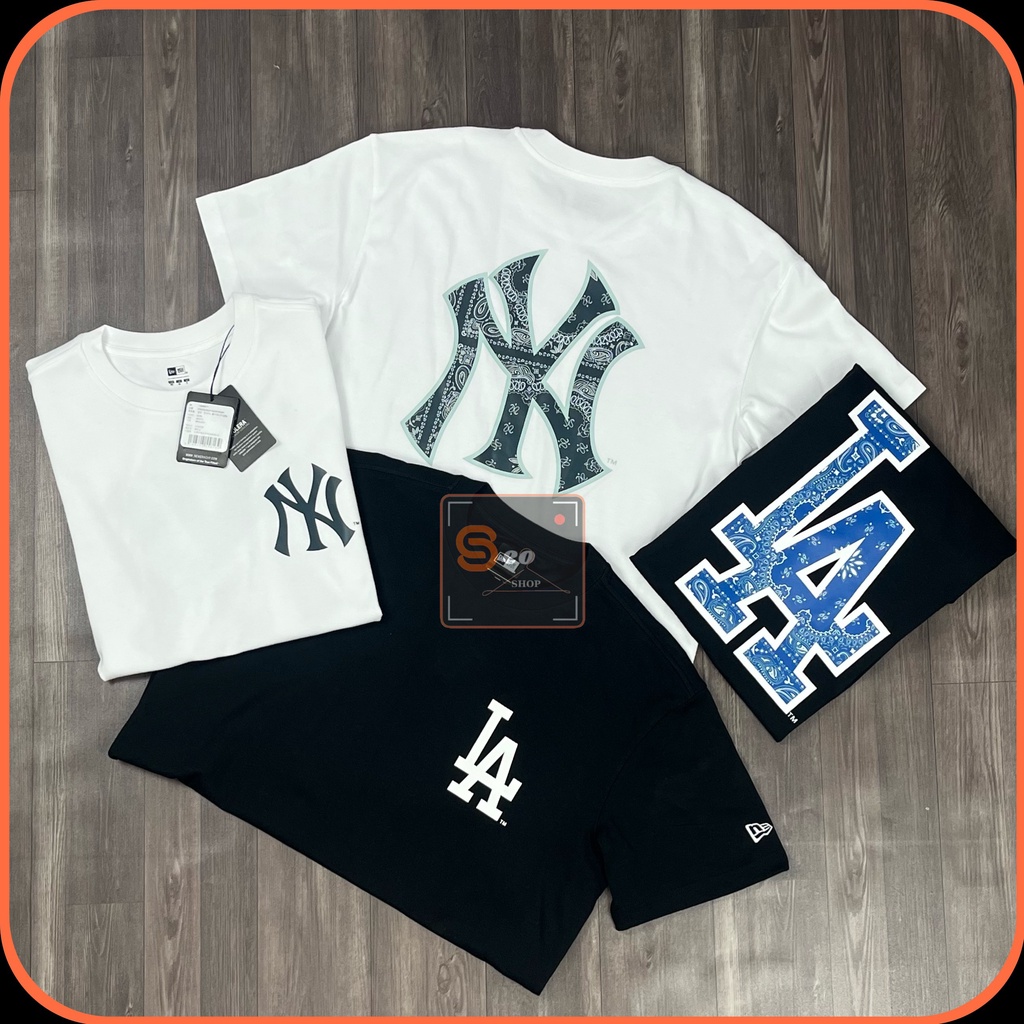 【正品】正品中性t恤-New Era x MLB Paisley 2023 兩色黑白t恤