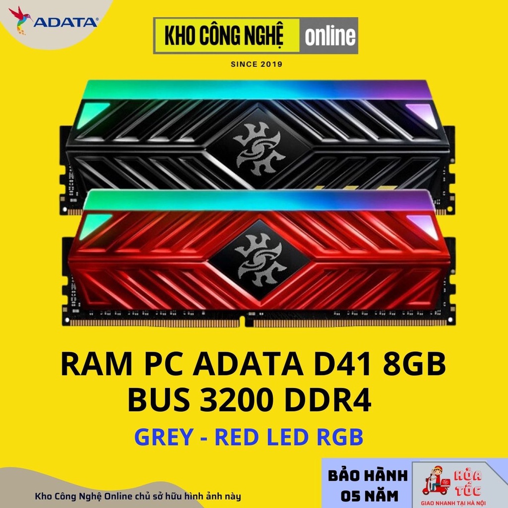 組合 RAM Adata XPG Spectrix D41 RGB 8GB 3200Mhz(正品)