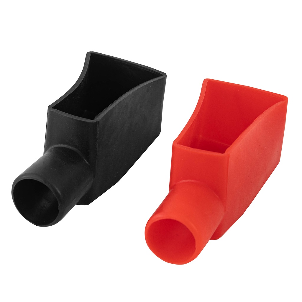 【ready stock】紅黑一對柔性電瓶樁頭保護套汽車蓄接線保護蓋橡塑接線護蓋