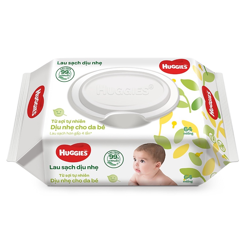 Huggies 濕巾 64 片無味和新的蘆薈提取物