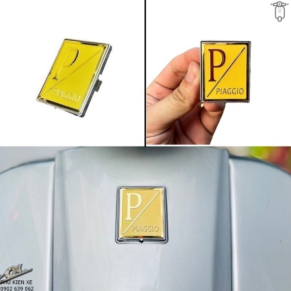 Vespa系列帶底座黃色p標誌
