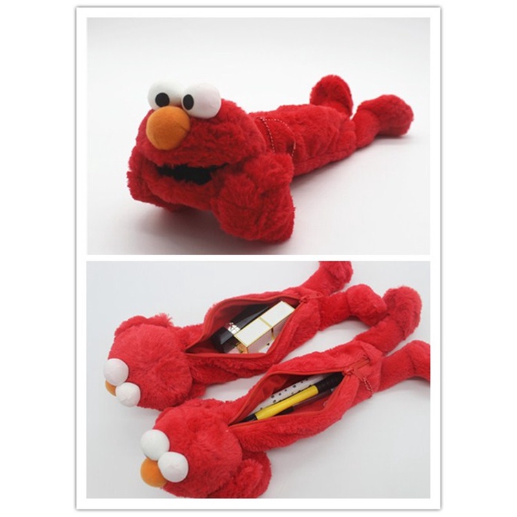 Elmo公仔笔袋化妆包旅游毛绒玩具