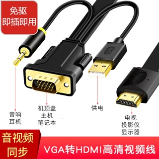 速發VGA轉HDMI轉換線適用電腦主機Vag連接小米夏普海信電視顯示器線5m