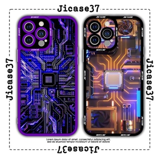 Iphone 手機殼方形邊緣 JM 手機殼 CPU 技術圖案 6plus / 6s / 6splus / 7 /7plu