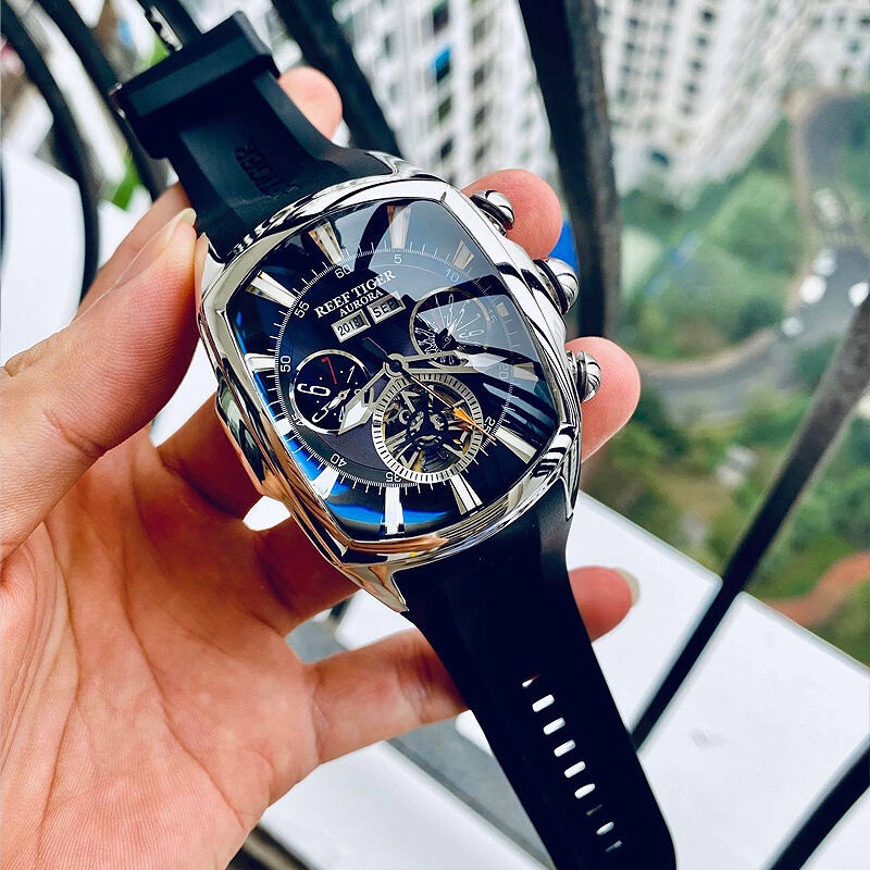 fdr瑞夫泰格/RT男士時尚個性大表盤全自動機械錶手錶男橡膠帶RGA3069