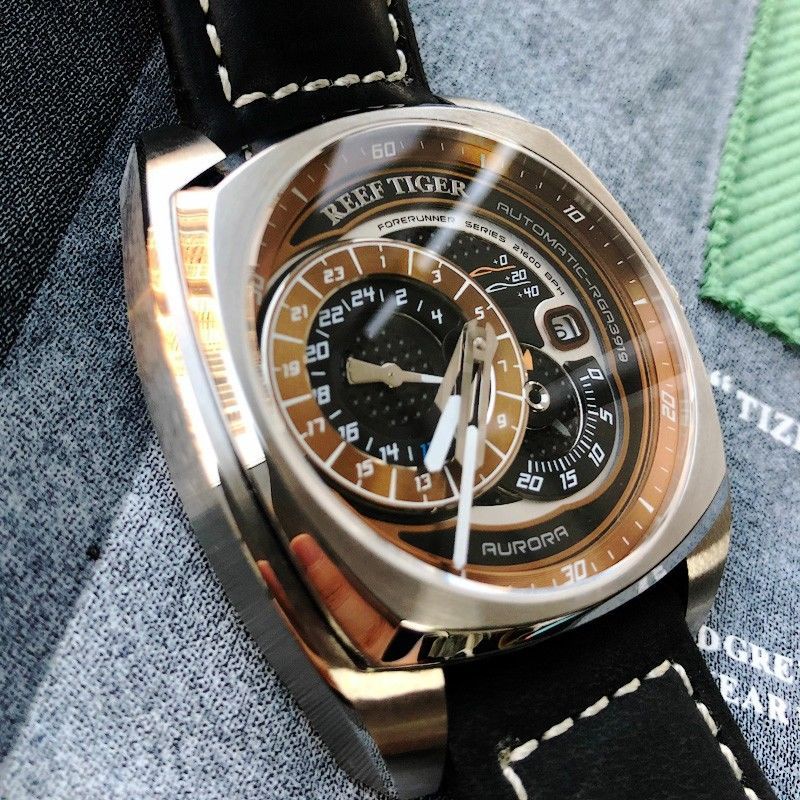 fdr瑞夫泰格/reef TIGER正品手錶男機械錶個性方形運動休閒男士手錶