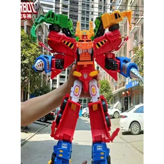 咖寶車神正版變形汽車玩具超級創建巨人六合體男孩工程汽車機器人