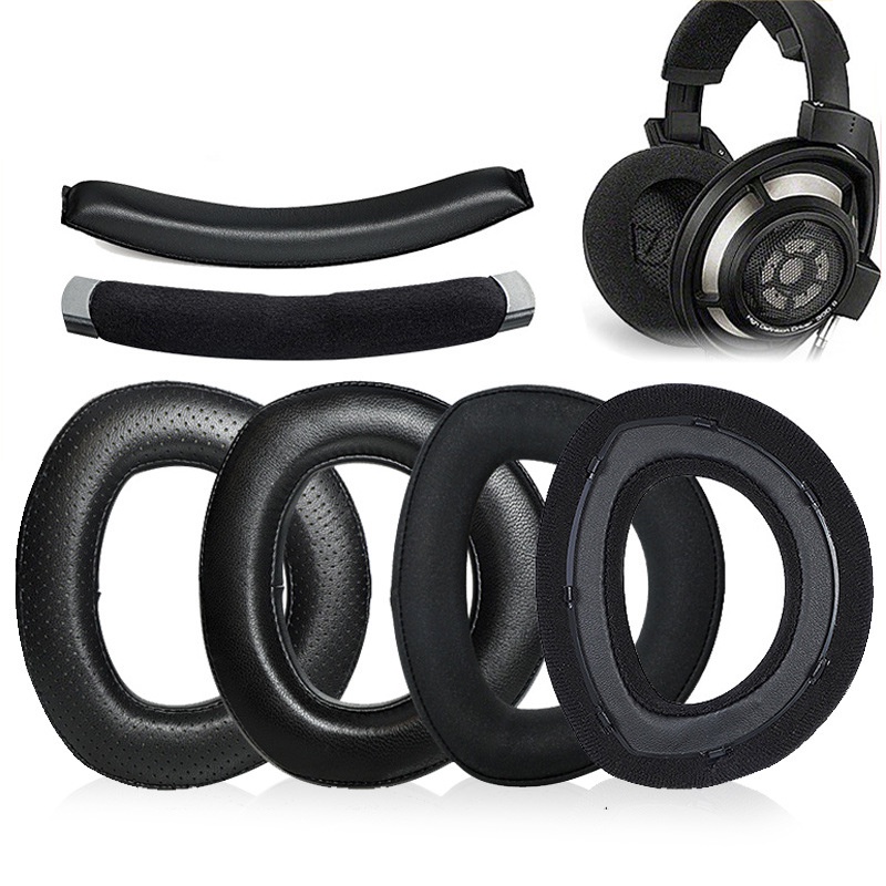 適用森海HD700耳機套HD800耳罩HD800S小羊皮耳套海綿套頭梁耳機罩