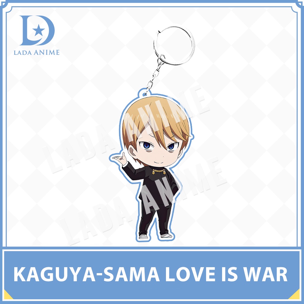 亞克力鑰匙扣人物美雪 Shirogane 動漫 Kaguya-sama:愛是戰爭可愛赤壁裝飾配件 Lada Anime