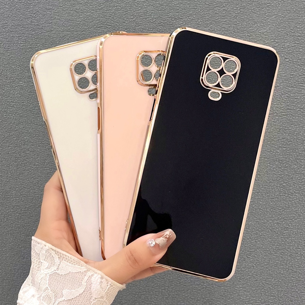 [Redmi Note 9 Pro / / Max] 帶電氣邊框的軟 TPU 外殼(3 色黑色白色粉色)