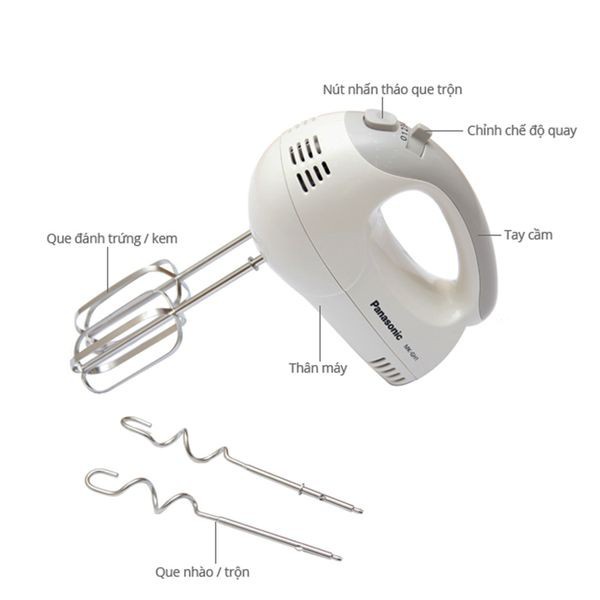 Panasonic MK-GH1WRA 打蛋器功耗:200 W 重量:1.2 kg