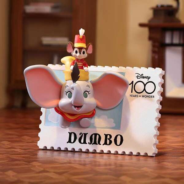 正版MINISO名創優品迪士尼週年一百復古郵票系列禮物盲盒手辦擺件