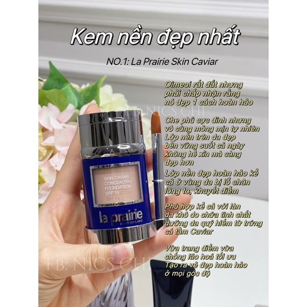 La Prairie Skin Caviar 遮瑕膏和粉底