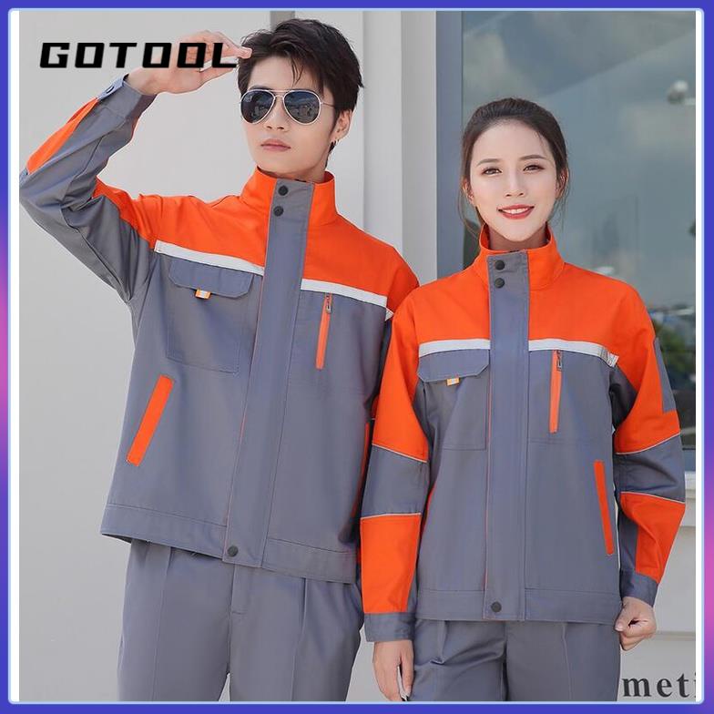 【GOTOOL】6色PPE安全外套安全工作服男女防護服勞動反光罩工廠員工Baju Kerja Keselamatan B