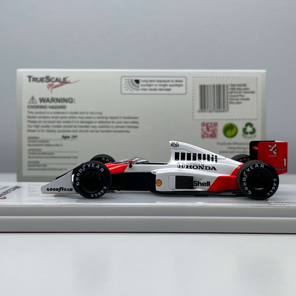 TSM 1:43 邁凱倫 本田 F1 MP4/5 1989 德國冠軍塞納賽車模型禮物