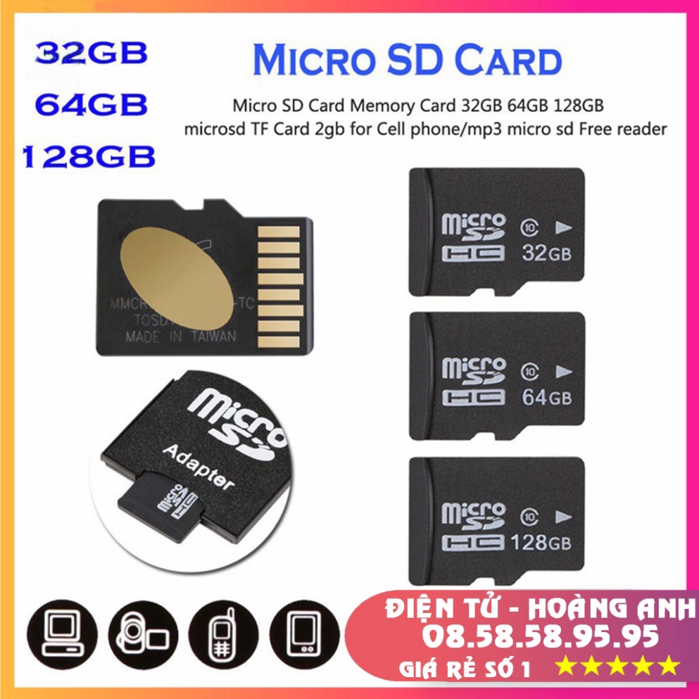 Micro SD 4GB 8GB 16GB 32GB 64GB 128GB TF 2GB 存儲卡高品質手機/MP3 播放