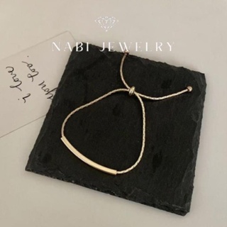 Nabi Jewelry 女鈦抽繩光滑優雅配飾-VT48