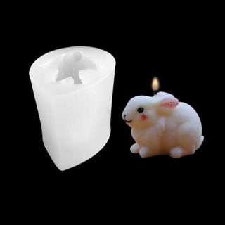 【快速出貨】ins可愛兔子香薰蠟燭矽膠模具烘焙慕斯蛋糕模型擴香石膏擺件模具