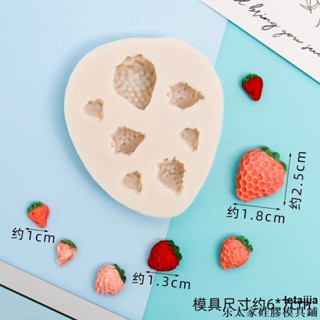 【快速出貨】草莓造型矽膠模具 生日蛋糕裝飾diy巧克力翻糖立體水果烘焙用磨具