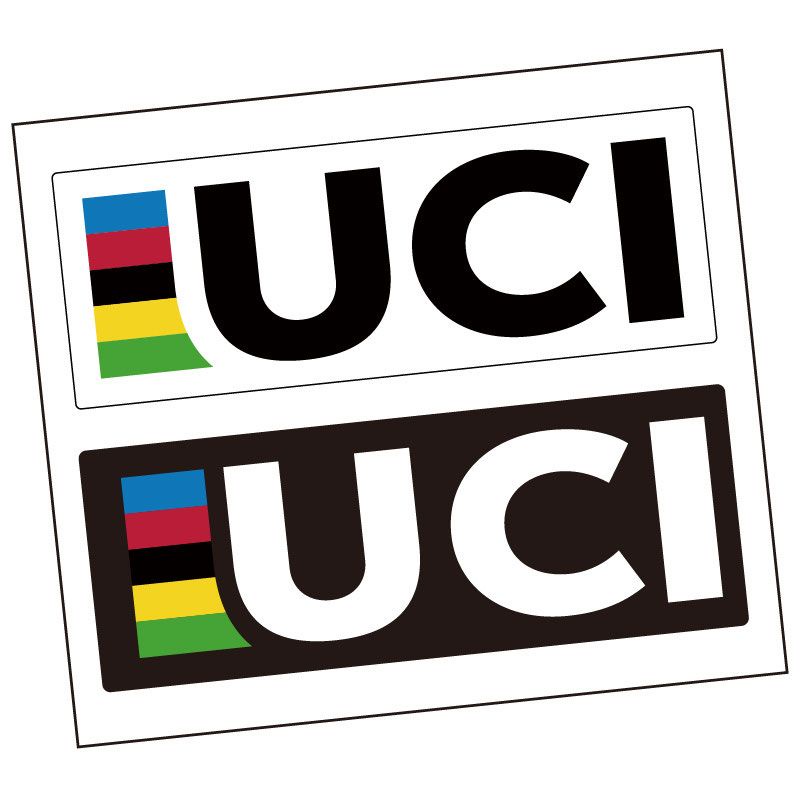 魅車族 UCI世界腳踏車聯盟LOGO貼紙公路車山地車貼腳踏車架前叉頭盔訂製