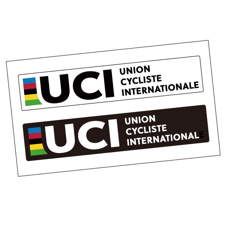 魅車族 UCI世界腳踏車聯盟公路車山地車單車貼紙腳踏車架前叉頭盔訂製