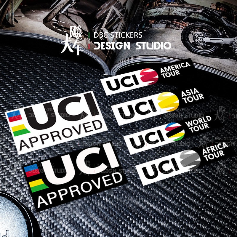 魅車族 大飈車 UCI公路車腳踏車聯盟貼紙車架裝飾劃痕遮擋貼反光警示貼