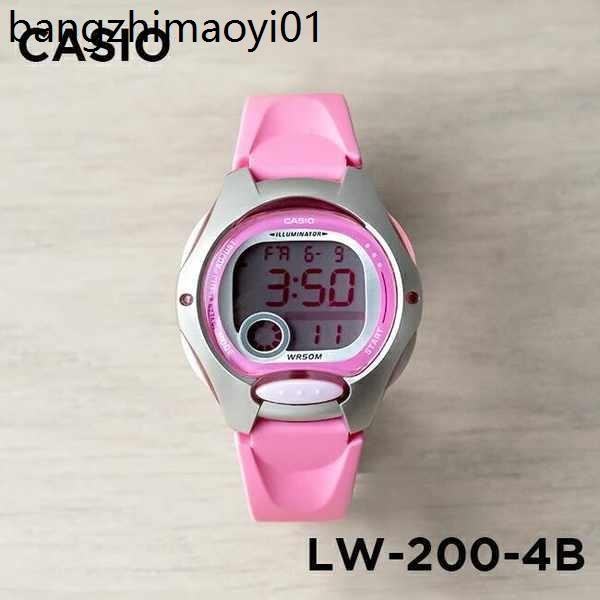 卡西歐casio手錶男女十年電力數字鬧鐘兒童電子錶防水LW-200-4B