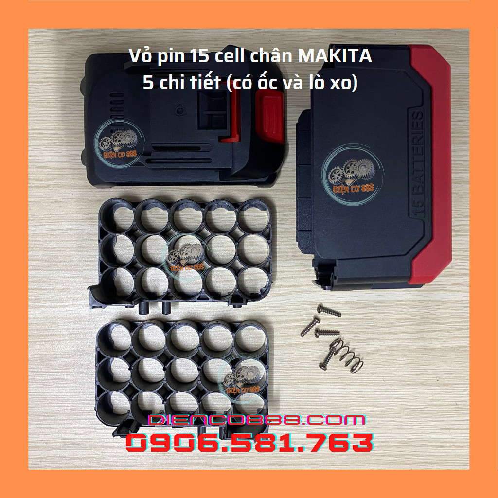 Makita 15 單元 5 針塑料盒 - 全螺絲和彈簧